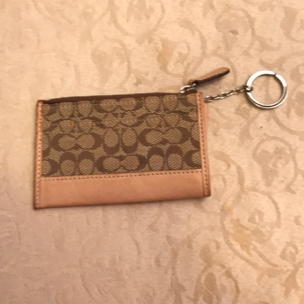 Coach card case with key chain